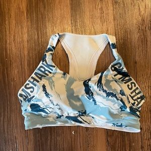 Gymshark Blue Camo Sports Bra